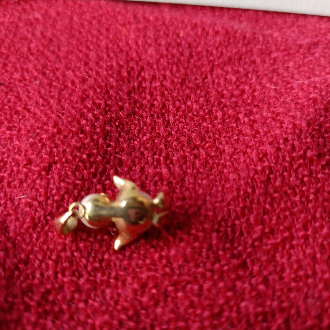 K18真珠アヒルペンダント