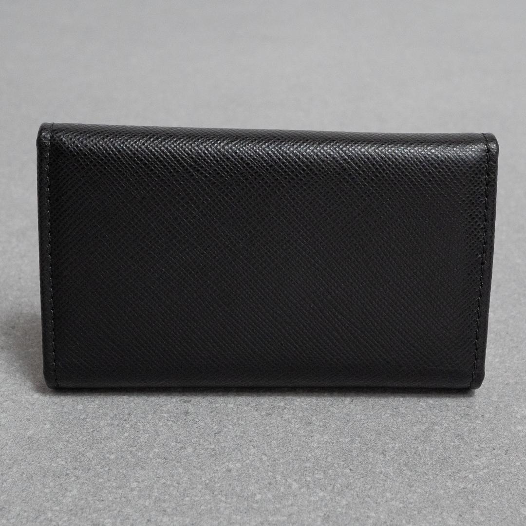 プラダ キーケース ブラック 黒 レザー ゴールド サフィアーノ 1PG222