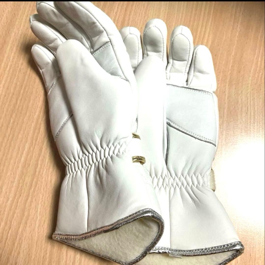 【お値下げ中】レディース　青と白のスキーウェア上下　グローブ（手袋）靴下付き