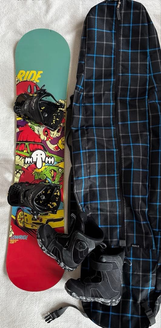 RIDE スノーボード120cm ビンディング ブーツ ケース セット