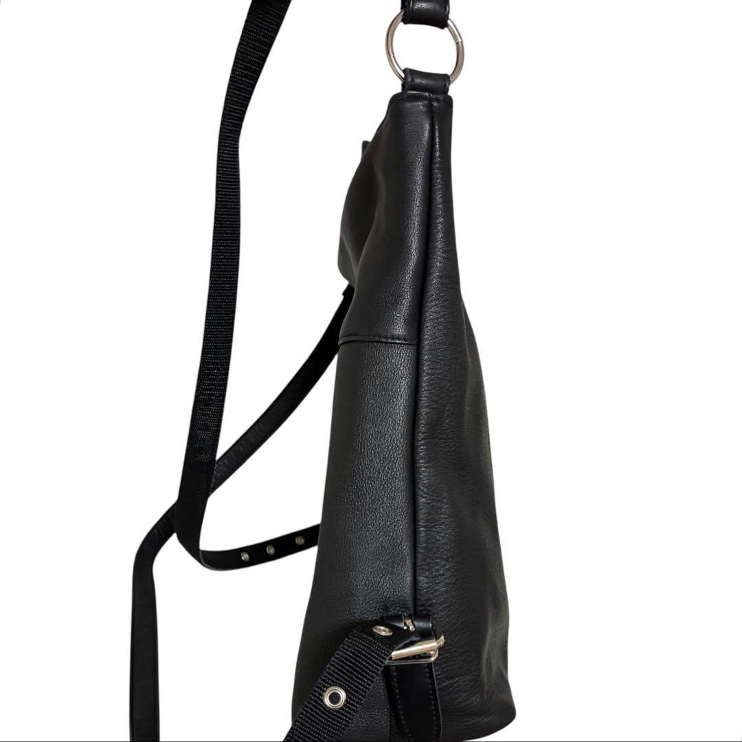 【まみ様】　　　　　　　　　キタムラ 2WAY ショルダーバッグ 黒牛革 美品
