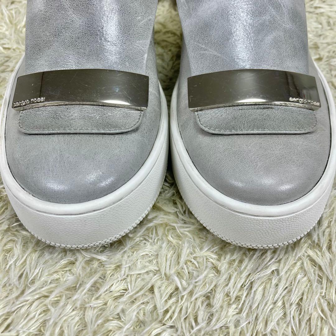 『美品』セルジオロッシ SR1 スリッポン 厚底 スニーカー ボア レザー