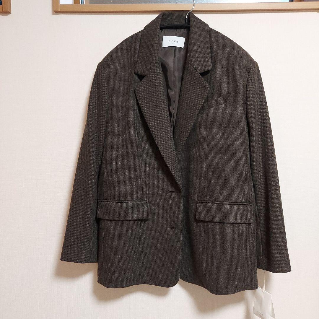 ETRÉ ブラウン ツイードジャケット 新品タグ付き