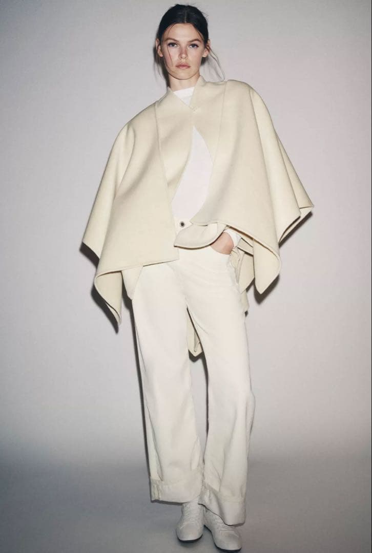 新品未使用タグ付きZARA ZW COLLECTION ウールケープコート