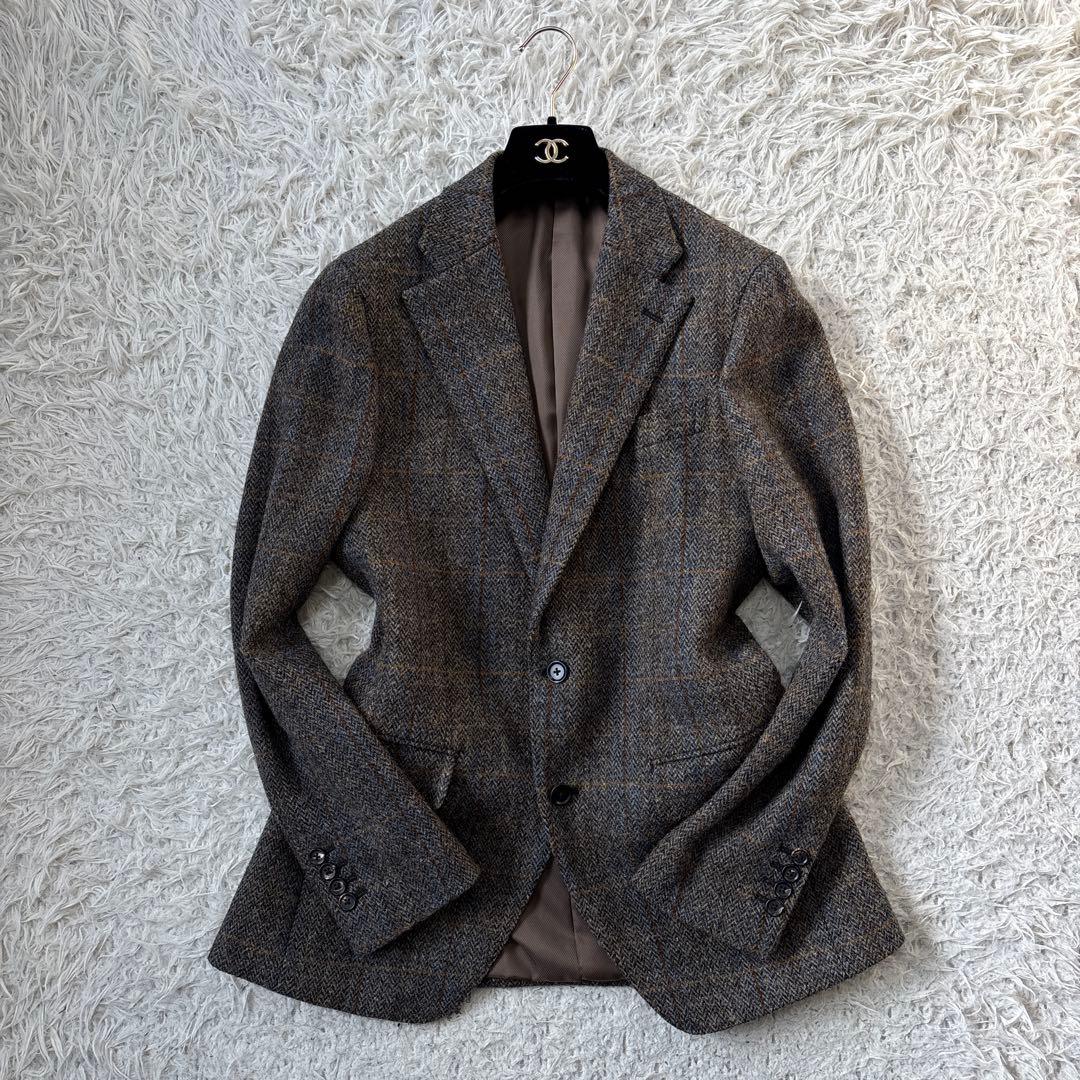 超人気☆【スーツセレクト】ハリスツイード　チェック柄　2B 本切羽　A6 L
