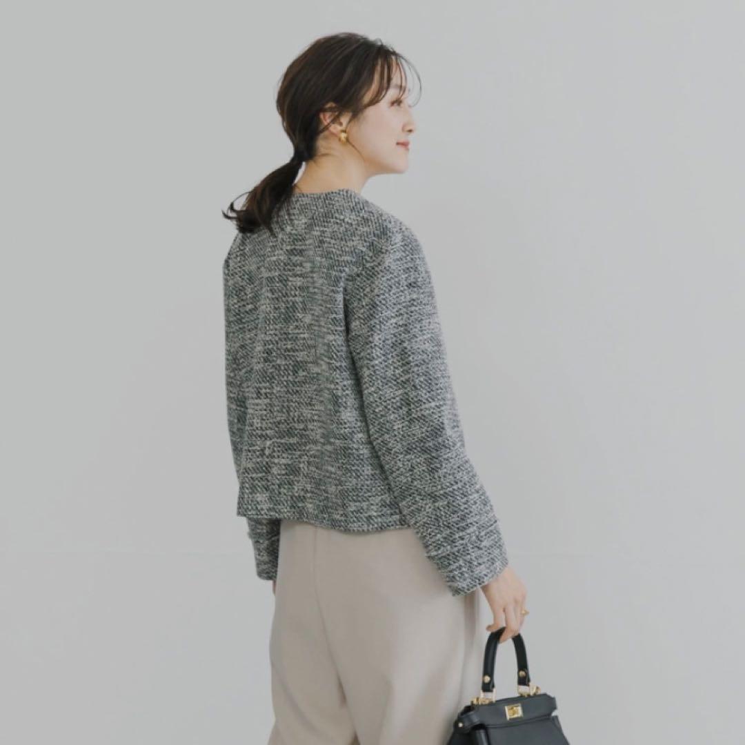 【新品未使用】URBAN RESEARCHツイードノーカラージャケット