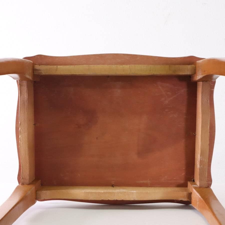 イタリア製クラシカル家具 象嵌細工 猫脚 ネストテーブル 中 幅45cm