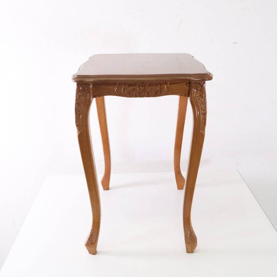 イタリア製クラシカル家具 象嵌細工 猫脚 ネストテーブル 中 幅45cm