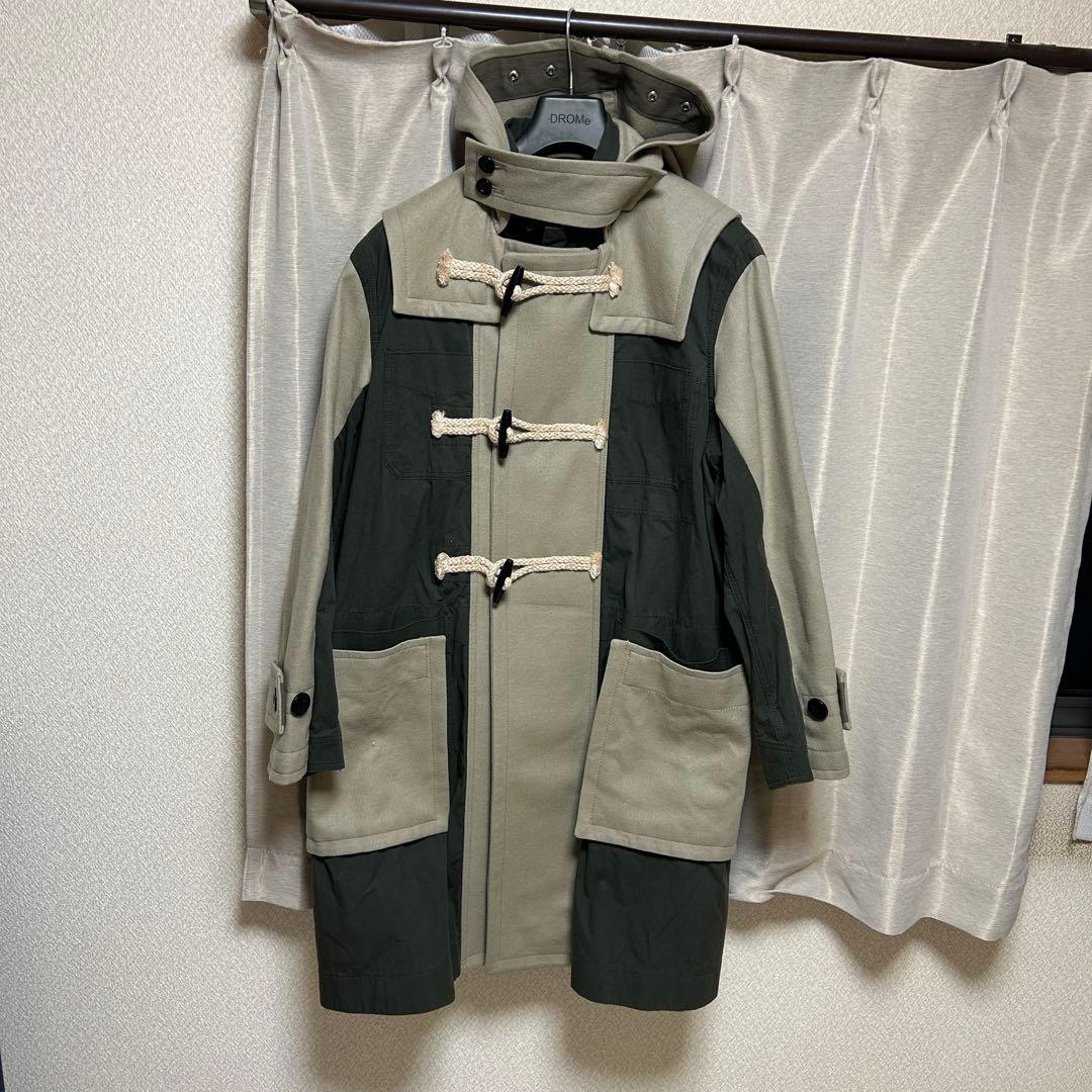 SACAI ダッフルコート Wool Melton Coat ドッキング　再構築