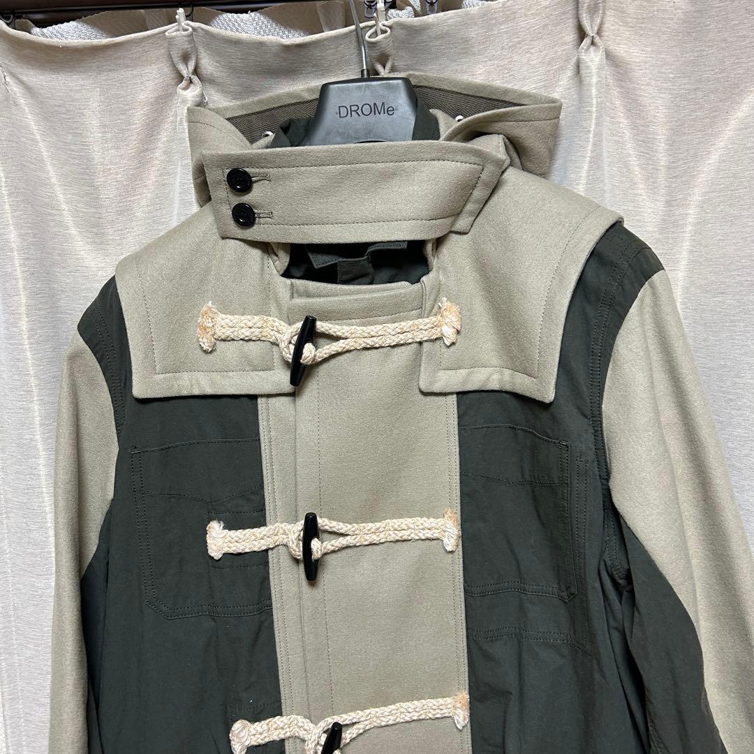 SACAI ダッフルコート Wool Melton Coat ドッキング　再構築