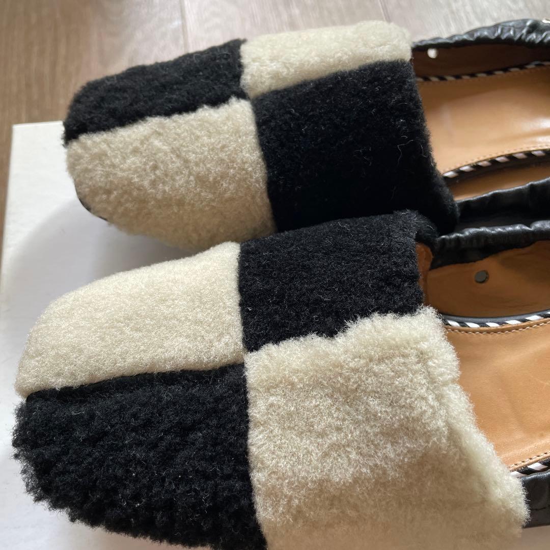 TOGA PULLA ファーフラットシューズ 38