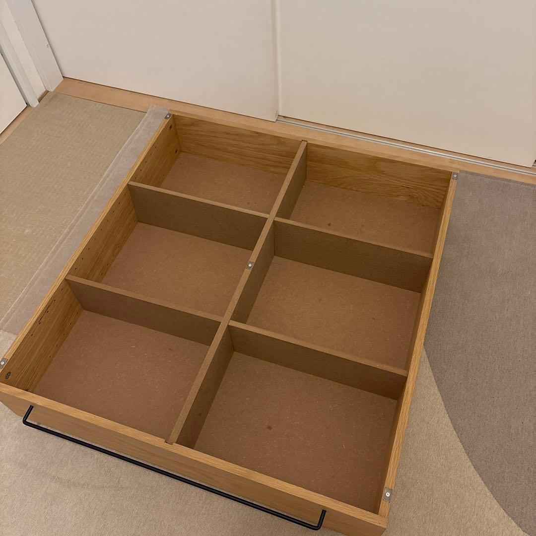 無印良品 ベッドフレーム下収納・大・オーク材 幅80×奥行90.5×高さ19cm