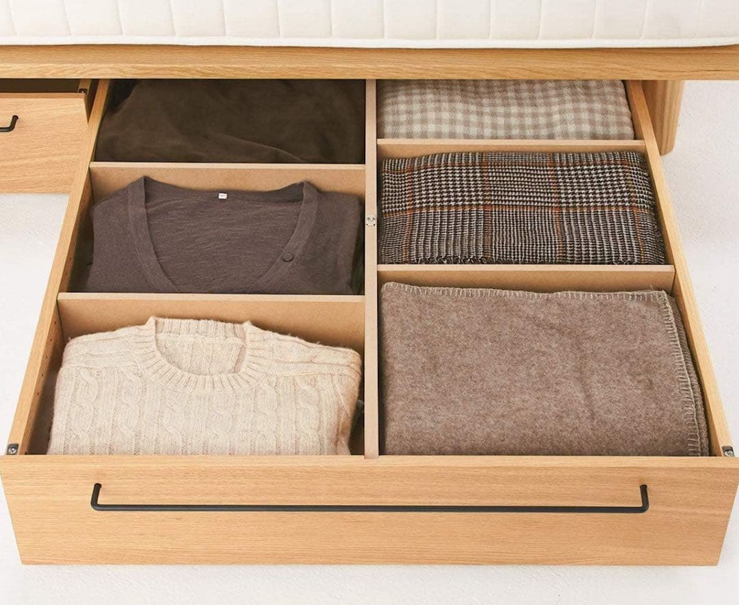 無印良品 ベッドフレーム下収納・大・オーク材 幅80×奥行90.5×高さ19cm