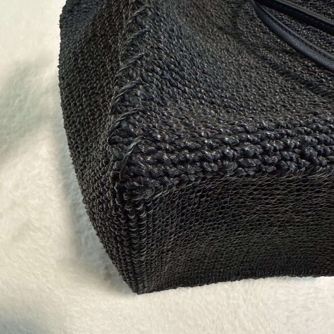 アウターサンセット　かごバッグ　バスケット　アバカ　ブラック　辺見えみり