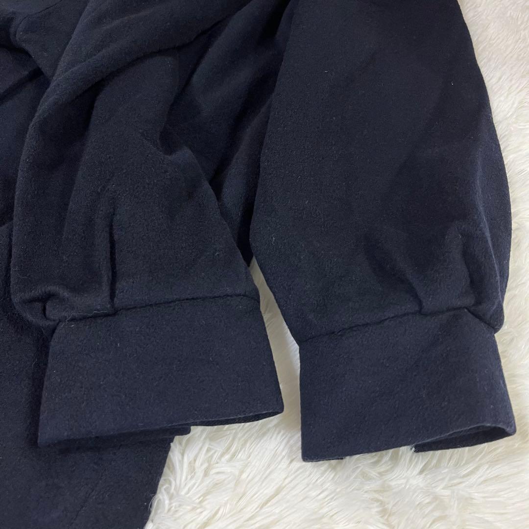 最高級 レリアン ロロピアーナ カシミヤ100 ロングコート ドルマン袖 紺 9