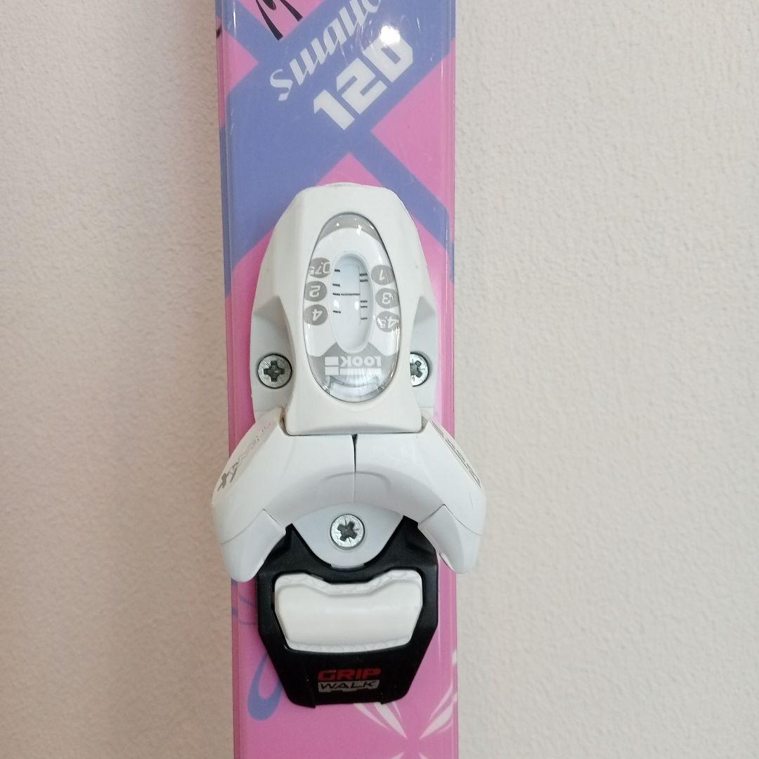 スキー板120センチ、ブーツ22センチのセット