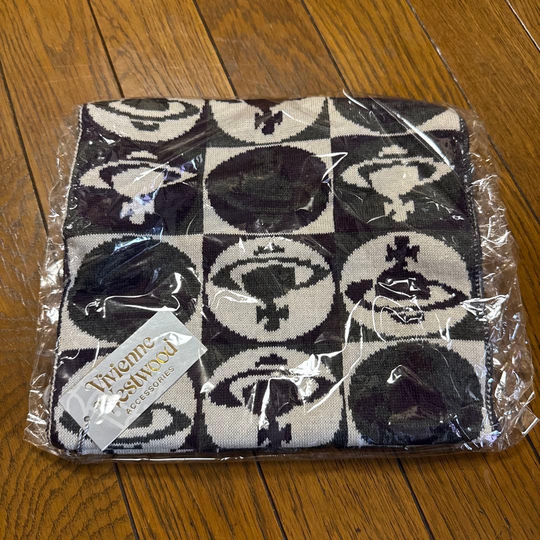 ヴィヴィアン ウエストウッド マフラー 新品 未使用 グッズ 千鳥柄 黒 白