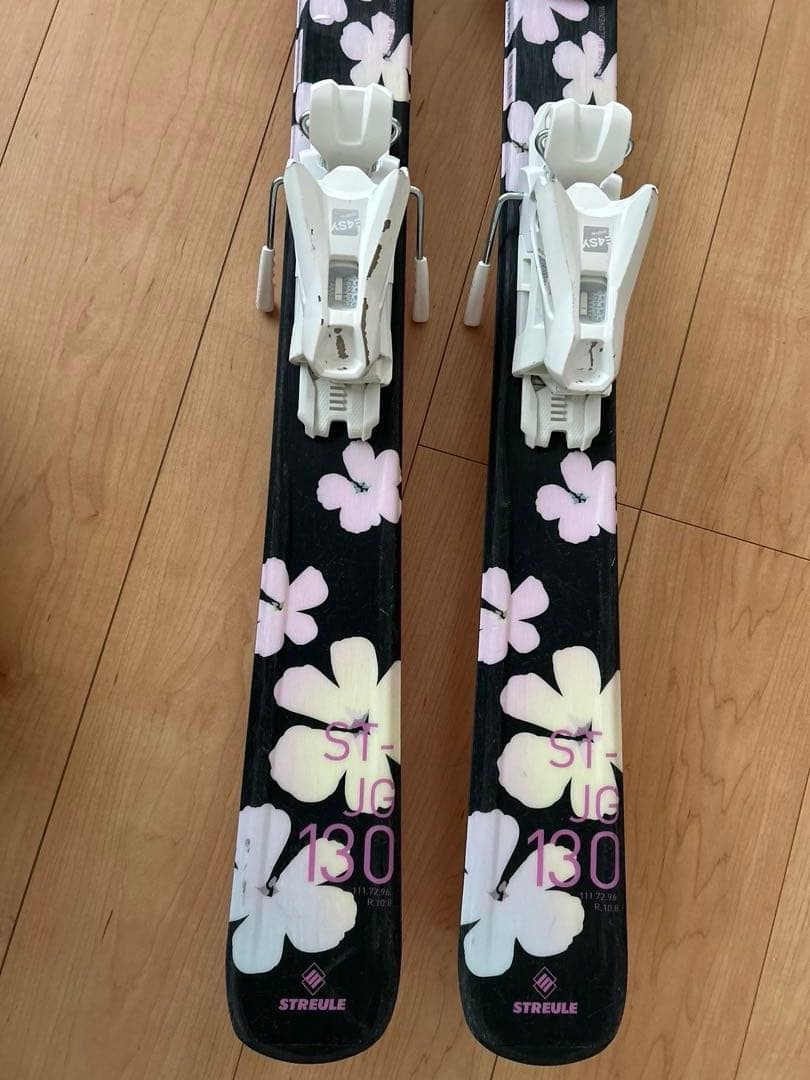STREULE シュトロイレ スキー板 130 ビンディング、ポール、ケース付き