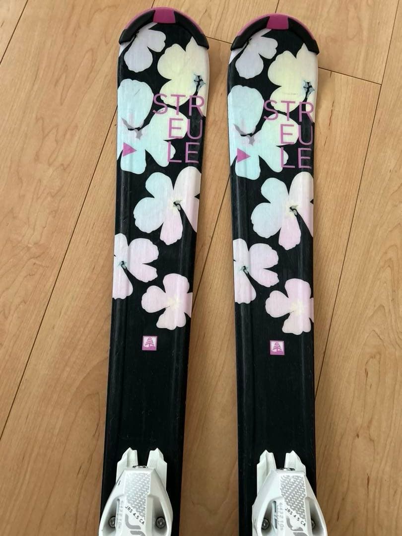 STREULE シュトロイレ スキー板 130 ビンディング、ポール、ケース付き