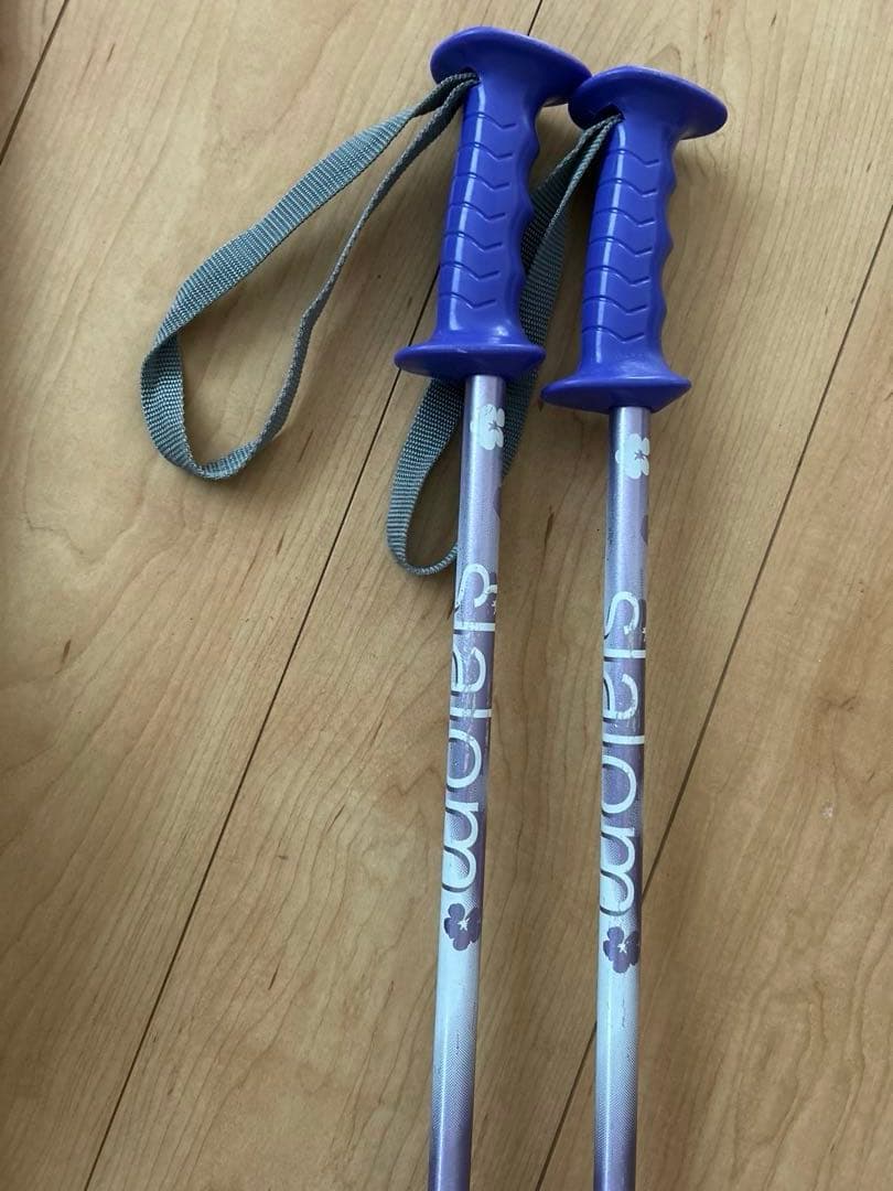 STREULE シュトロイレ スキー板 130 ビンディング、ポール、ケース付き