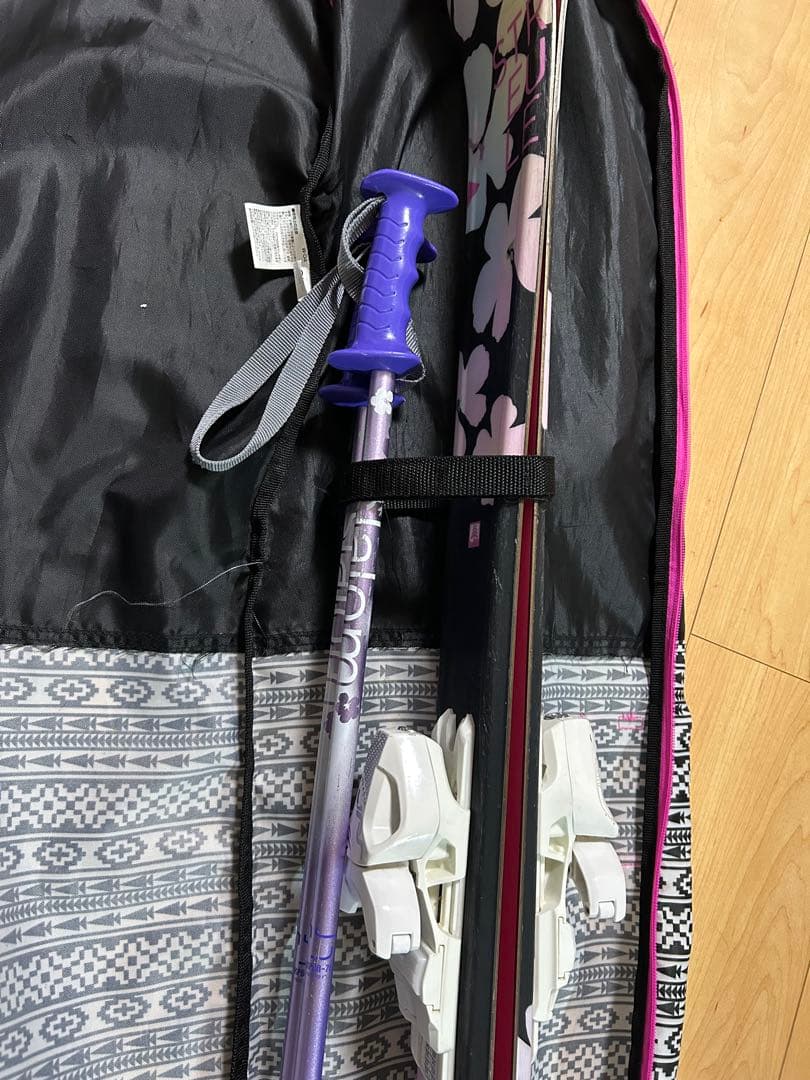 STREULE シュトロイレ スキー板 130 ビンディング、ポール、ケース付き