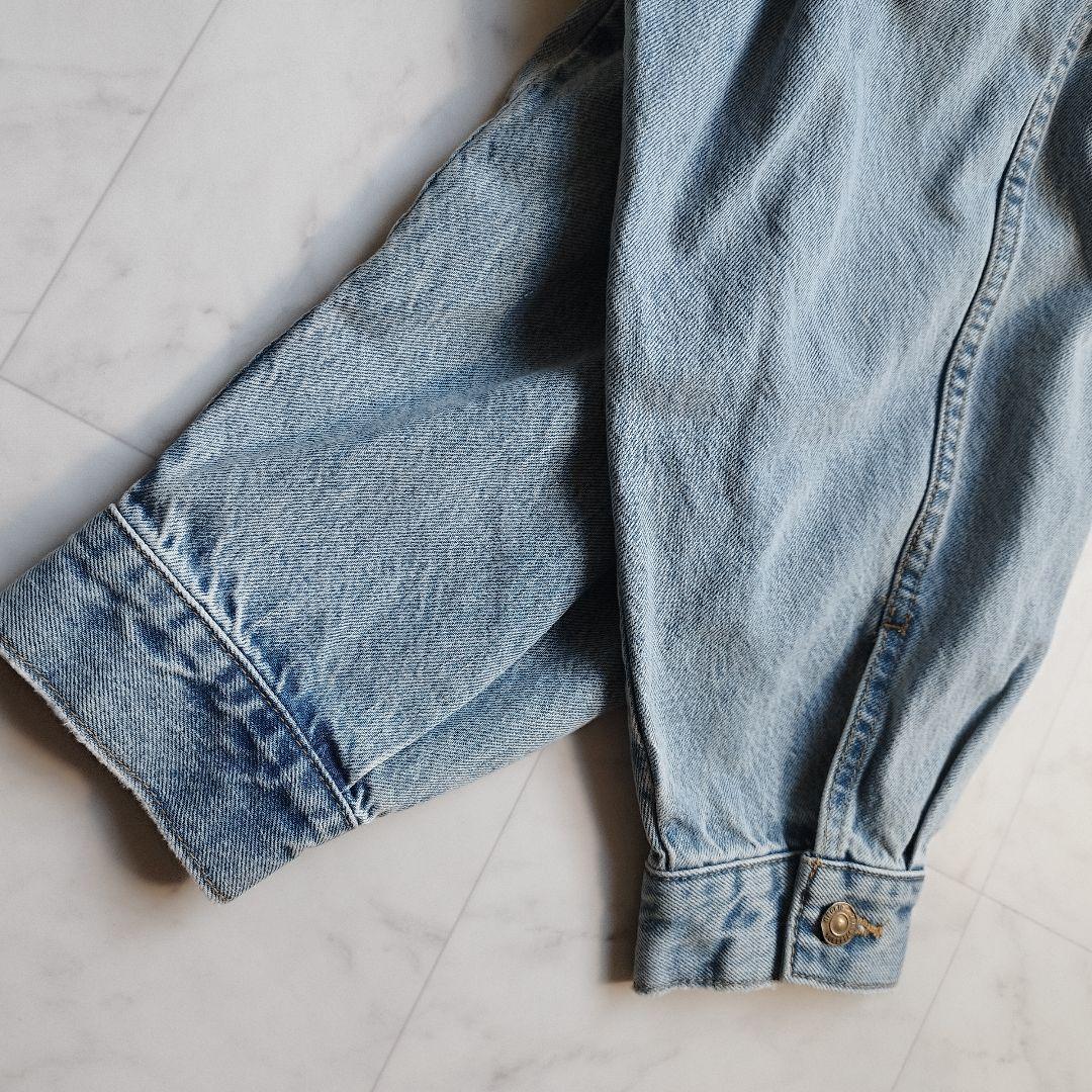 極美品　未使用級　アングリッド　デニムオーバージャケット　アイスブルー　25