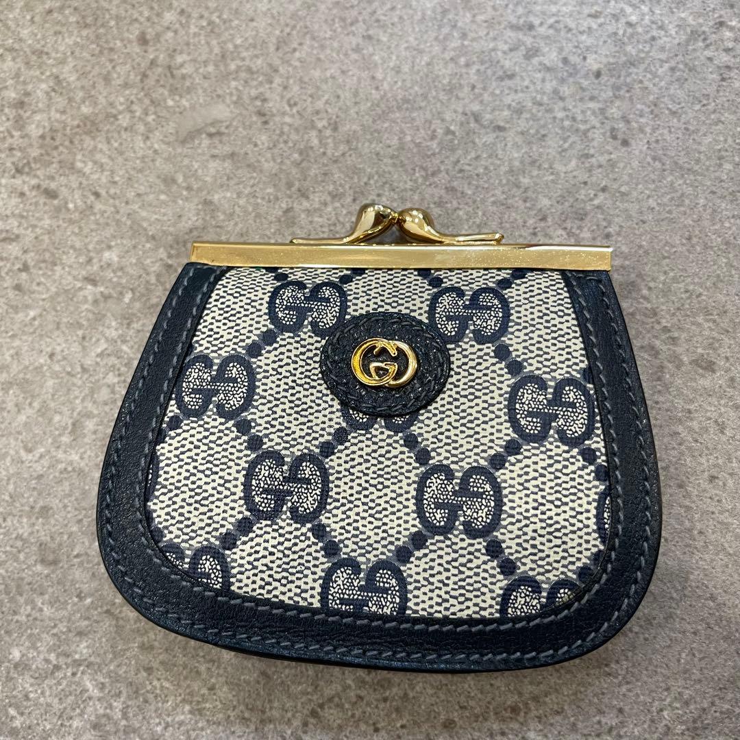 希少★GUCCI 財布　オールドグッチ GGプラス がまぐちケース