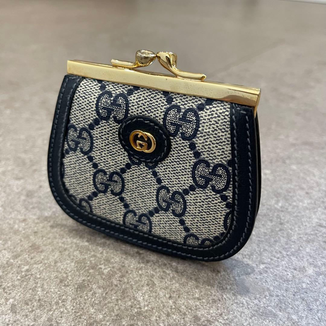 希少★GUCCI 財布　オールドグッチ GGプラス がまぐちケース