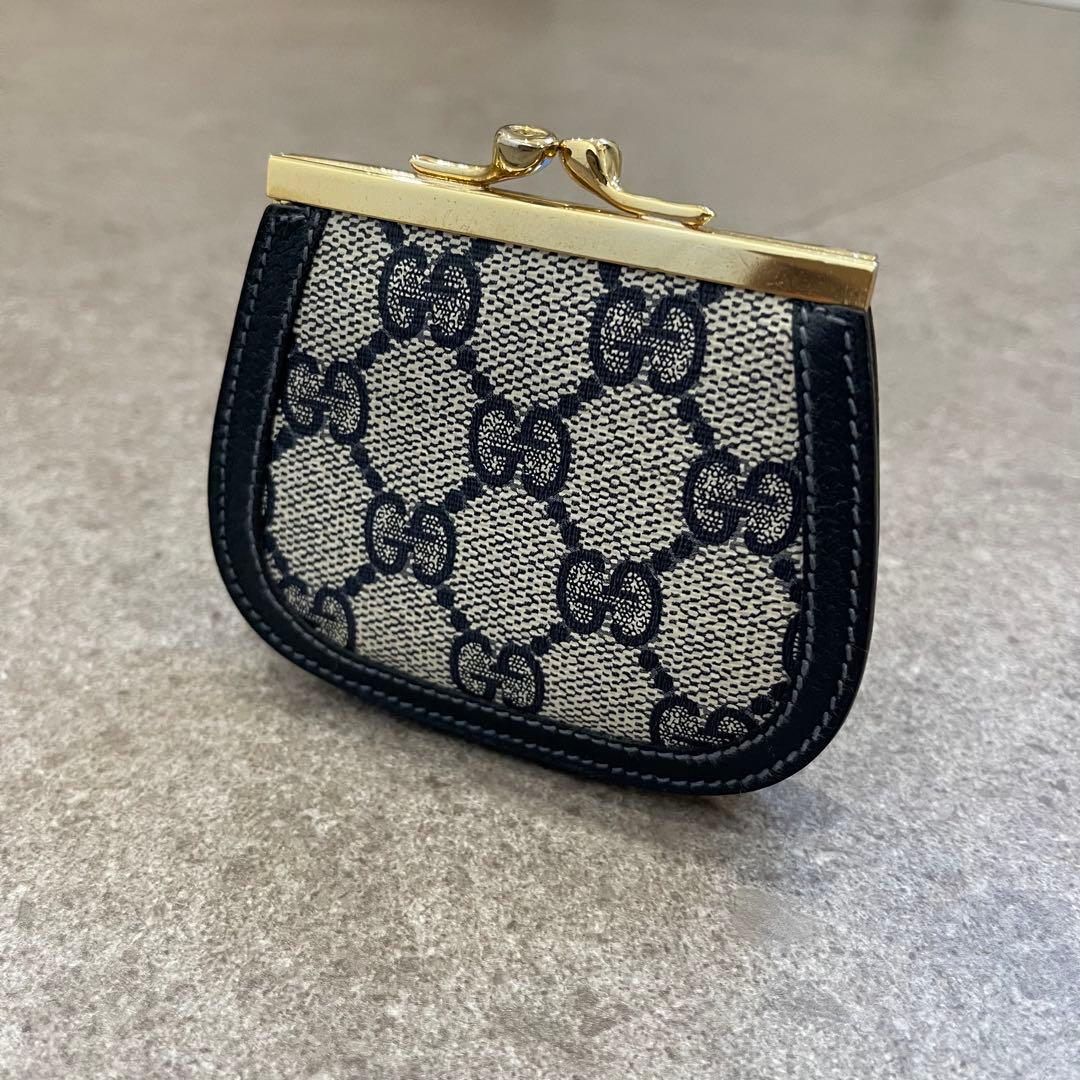希少★GUCCI 財布　オールドグッチ GGプラス がまぐちケース
