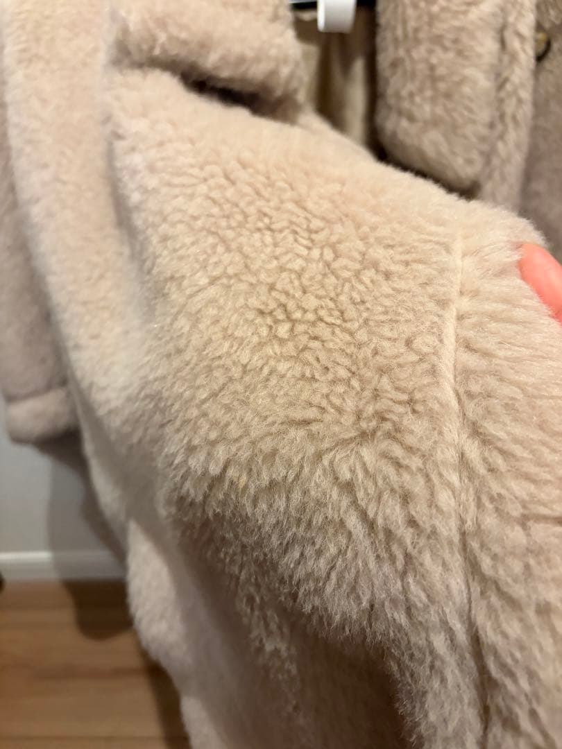 【美品】TEBE テディベアケープ サンド　ポンチョ