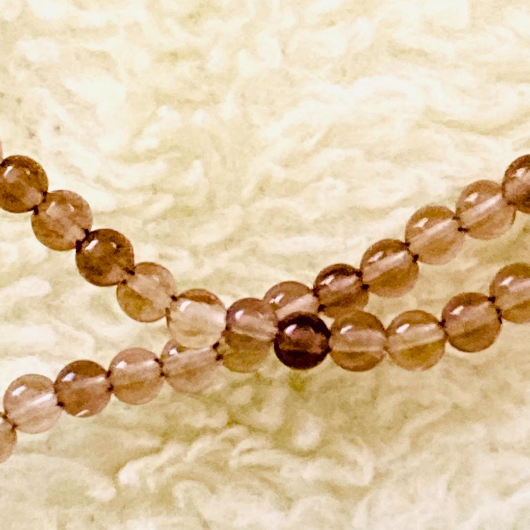 【いろいろアレンジ】スモーキークォーツの天然石ロングネックレス