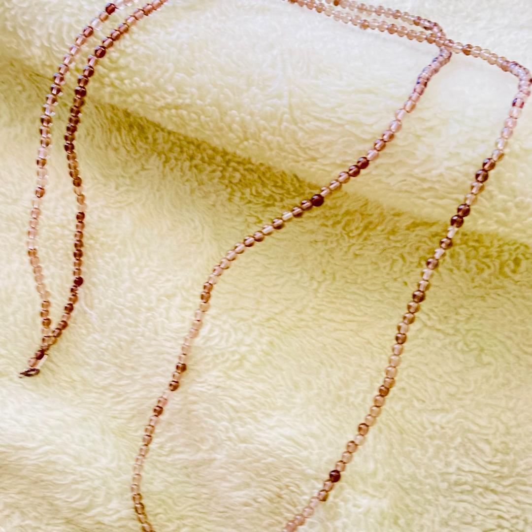 【いろいろアレンジ】スモーキークォーツの天然石ロングネックレス