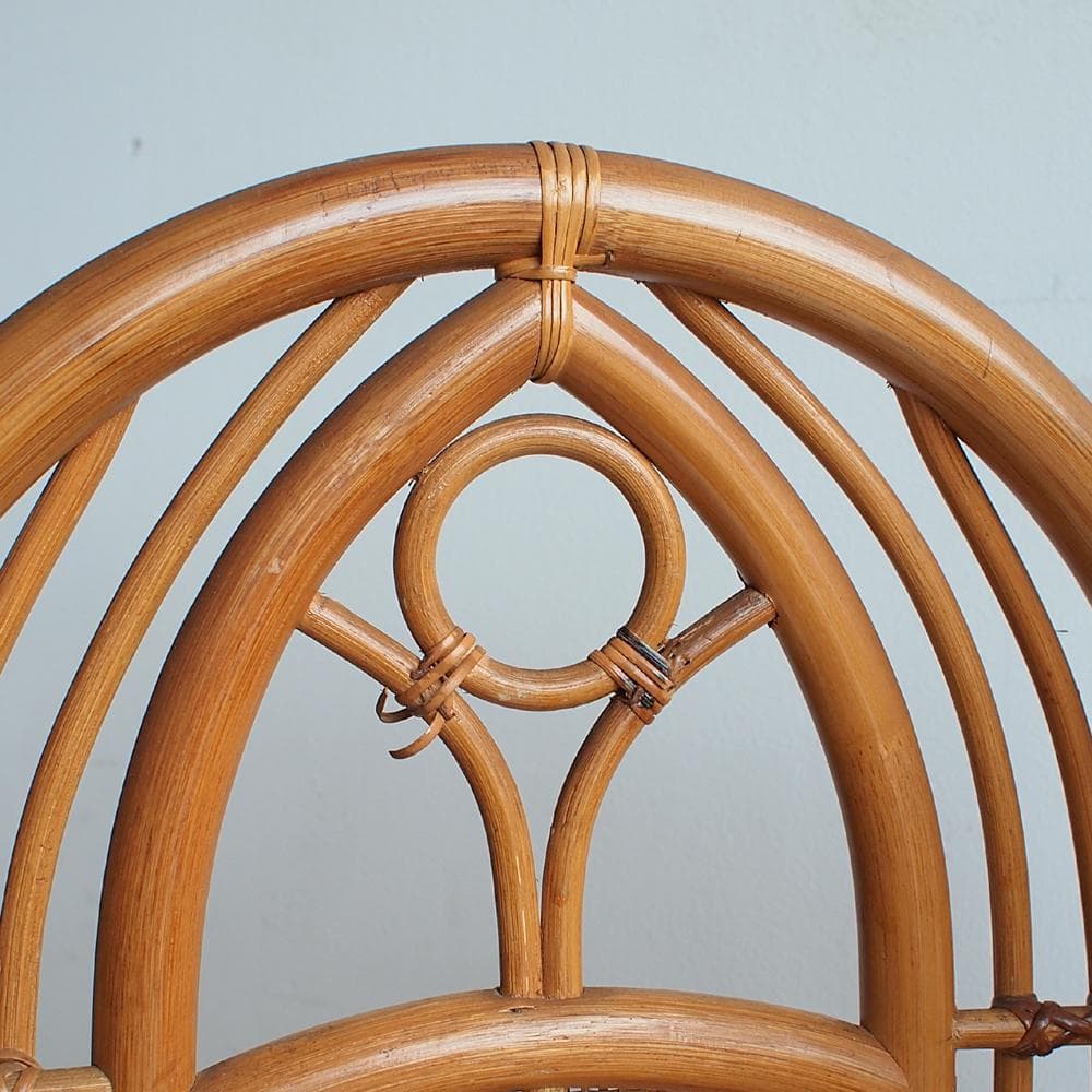 70's ビンテージ ラタンのパーティション 4枚組 レトロ ZR23772