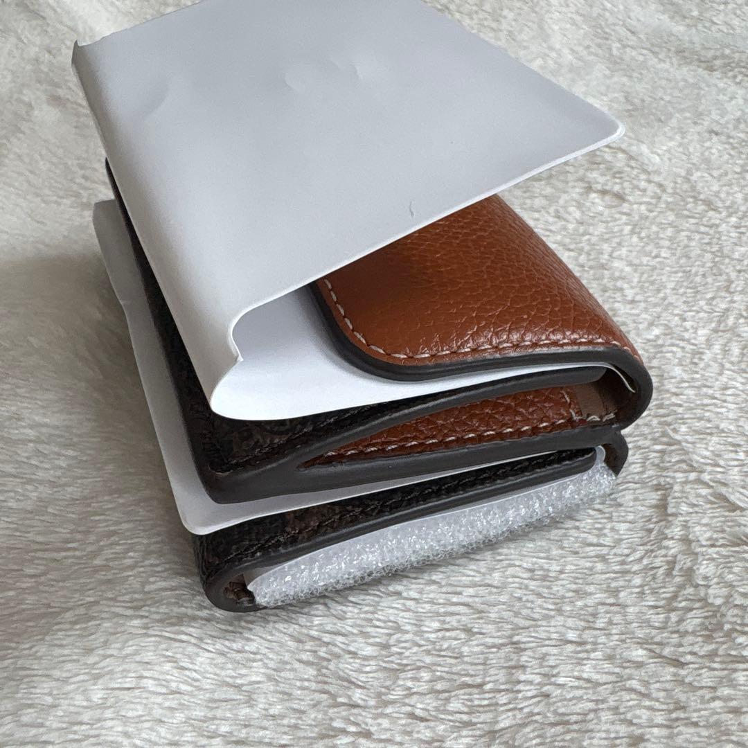 新品未使用✨️ COACH 三つ折り コンパクト 財布 ブラウン馬車