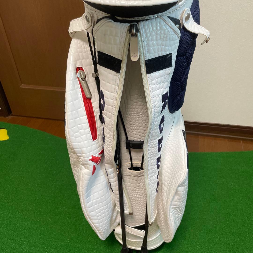 ★RODDIO ホワイトクロコのスタンドタイプキャディバッグ