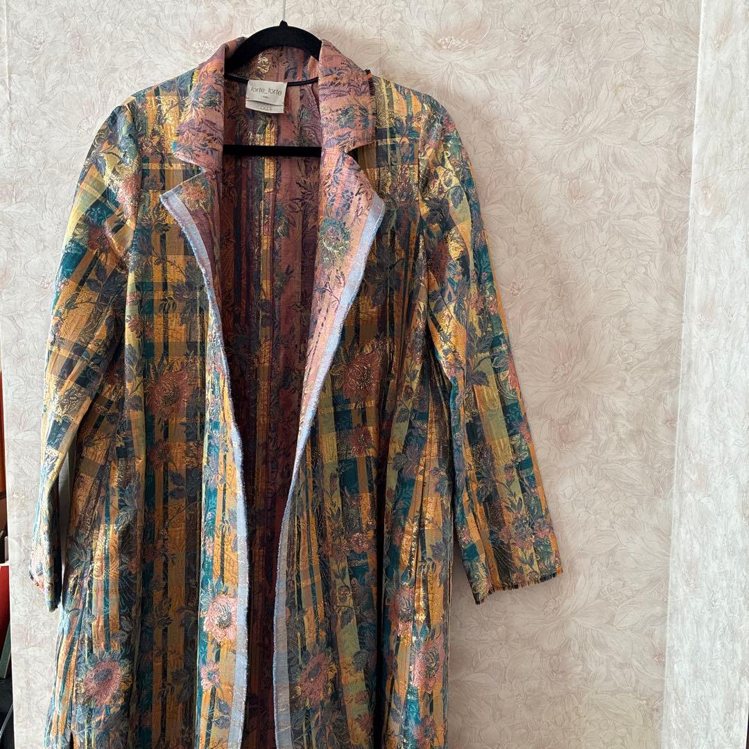 forte_forte フローラルロングコート
