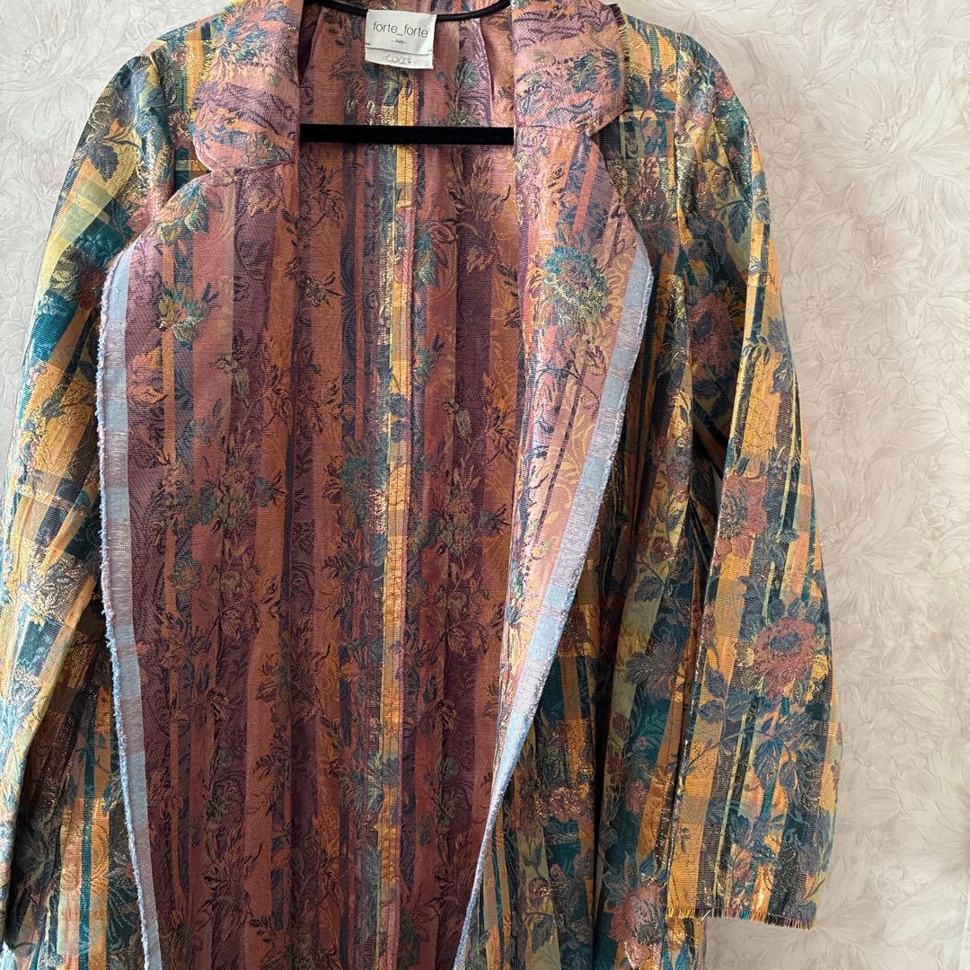 forte_forte フローラルロングコート