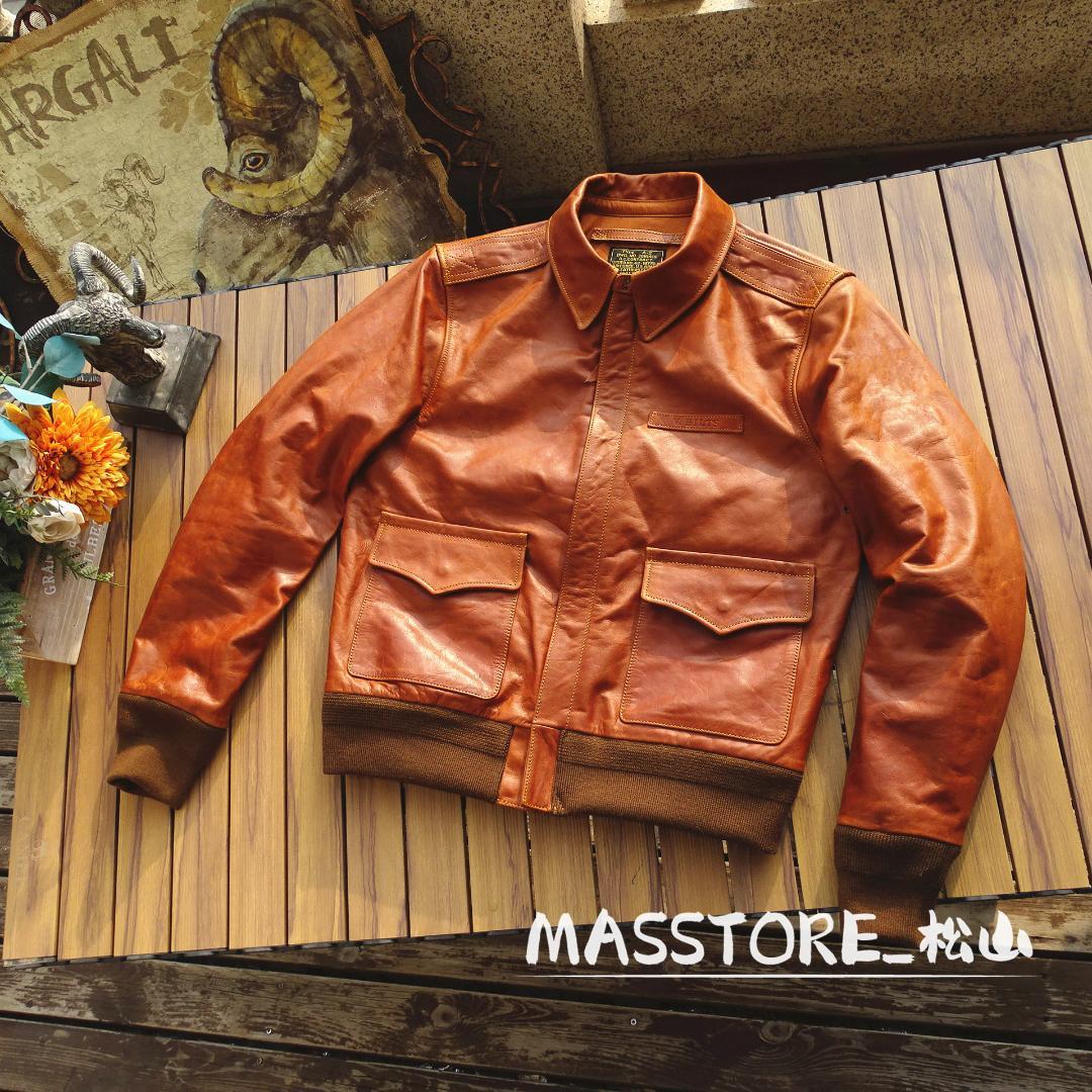 メンズ革ジャン A2 馬革 フライトジャケット レザージャケット本革S-5XL