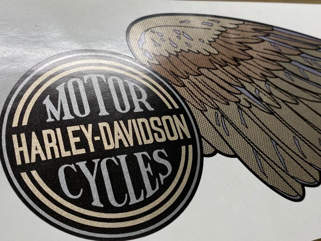 レプリカタンクデカール Wing メタルゴールド パン ナックル エボ ショベル