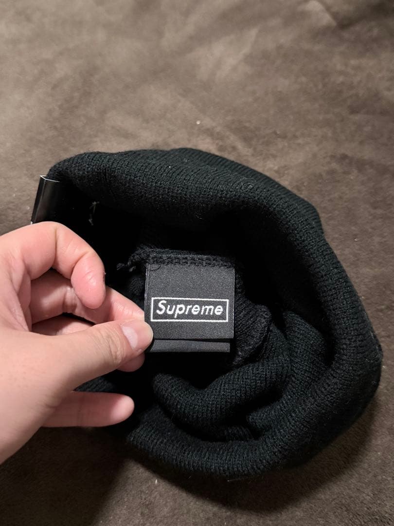 帽子 Supreme X new era box logo beanie black
