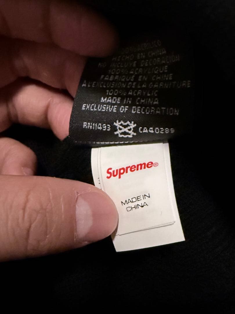 帽子 Supreme X new era box logo beanie black