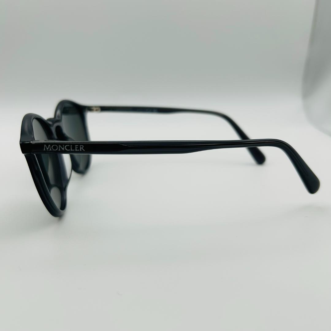 未使用 MONCLER モンクレール サングラス ボストン ブラック 偏光レンズ