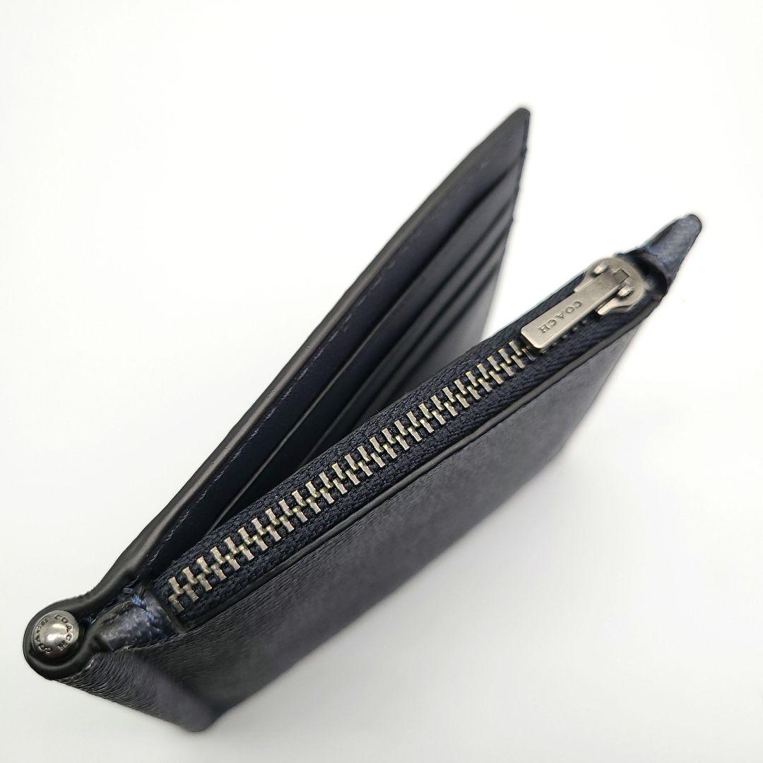 COACH マネークリップ 新品 チャコール×デニム レザー メンズ 限定品