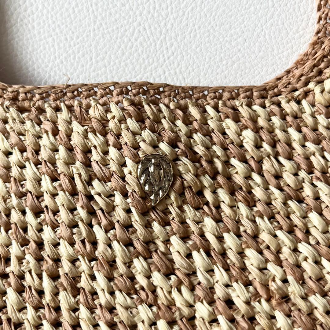 ヘレンカミンスキー　ラフィア　かごバッグ　トートバッグ　大容量　レザー　肩掛け