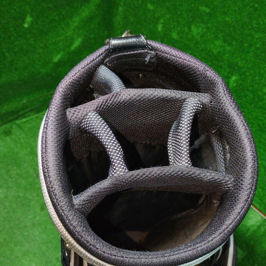 キャロウェイ　キャディバッグ　エナメル生地　ブラック　6分割　メンズ