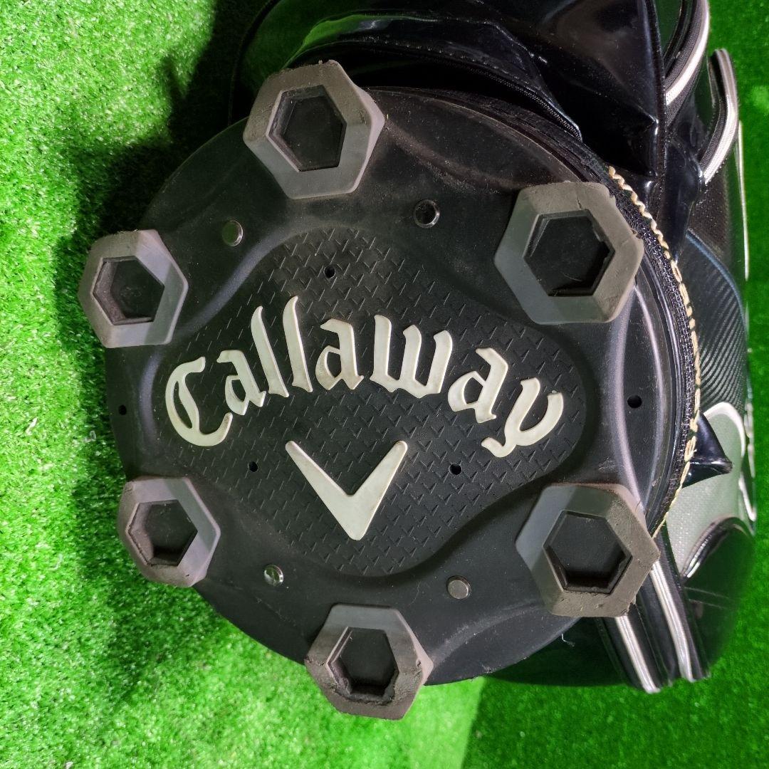 キャロウェイ　キャディバッグ　エナメル生地　ブラック　6分割　メンズ