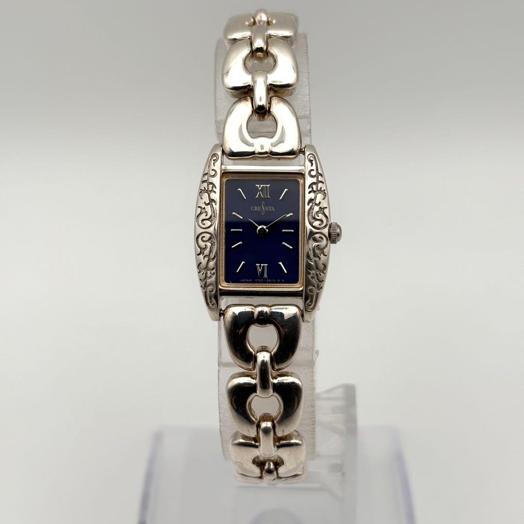 SEIKO CRESTA SILVER 925 クォーツ 銀無垢 腕時計