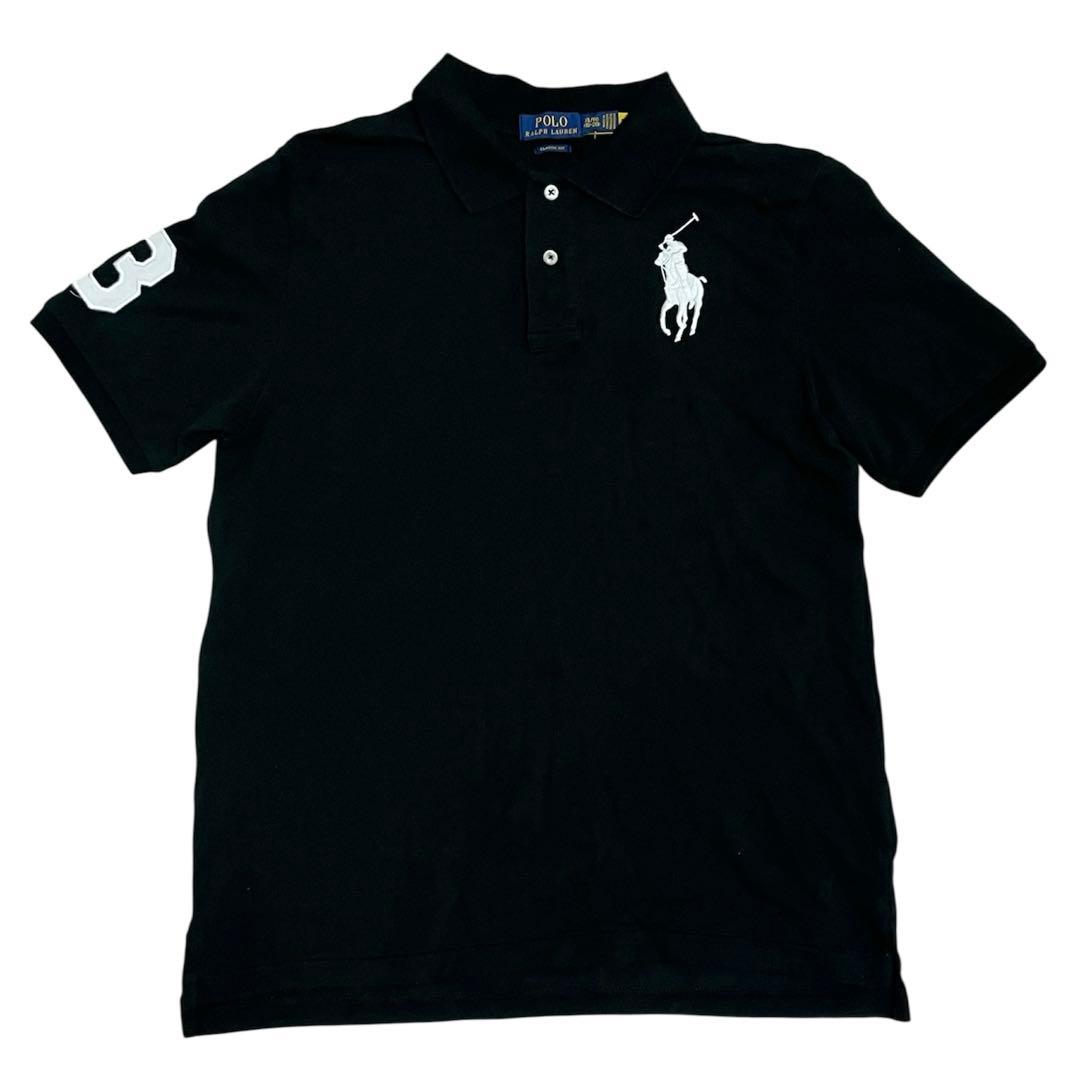 【美品】 POLO RALPH LAUREN ビッグポニー 半袖ポロシャツ 黒