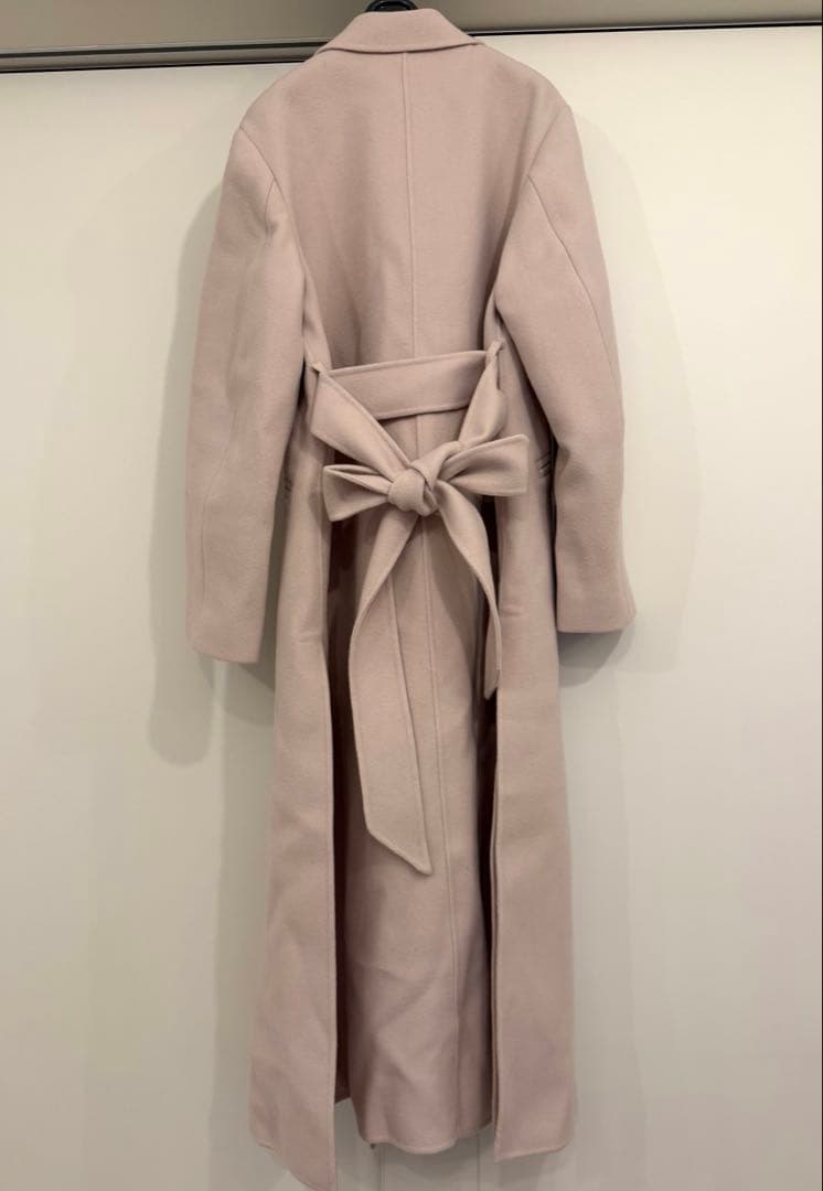 美品 anuans アニュアンス リバーロングチェスターコート ピンク S