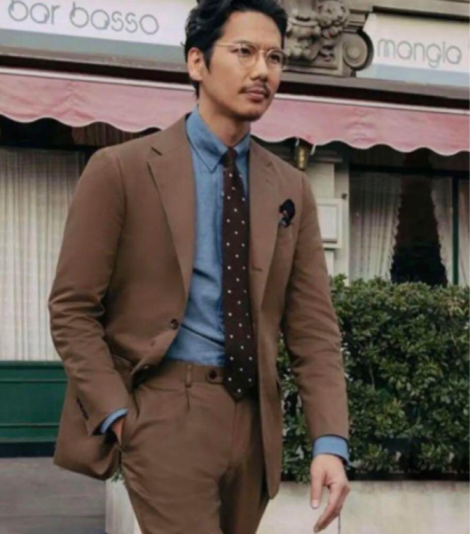 かぼす　BEAMSFブラウン コットンセットアップ　西口氏着用モデル